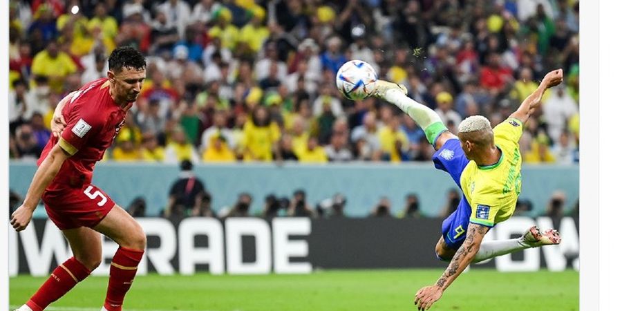 PIALA DUNIA 2022 - Cara Kece Richarlison Bungkam Kritik, Curi Panggung Neymar dan Samai Rekor Gol Ronaldinho di Laga Debut
