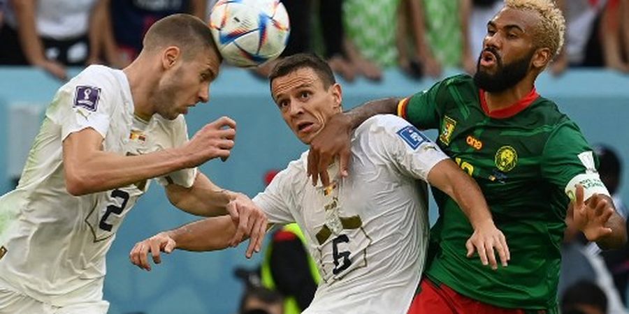 Hasil Babak I - Serbia Balikkan Keadaan, Sementara Unggul 2-1 atas Kamerun