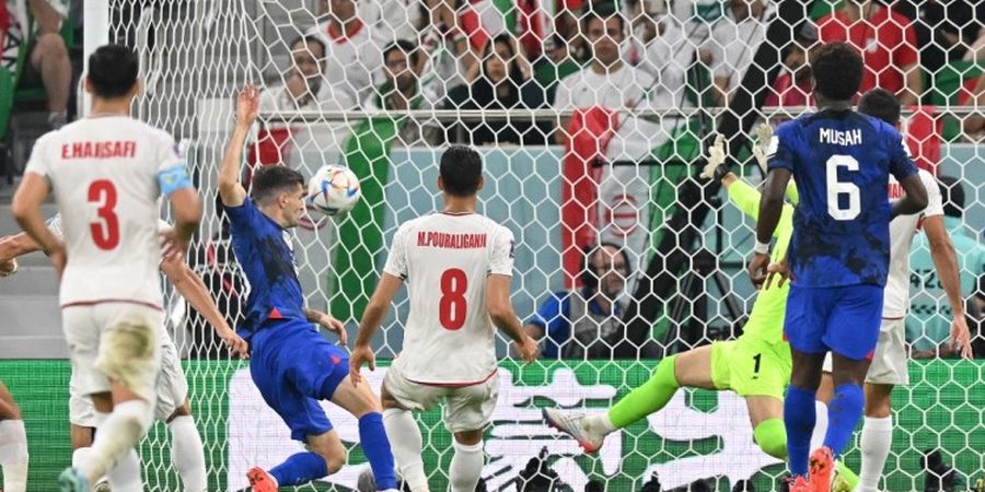 Hasil Babak I Piala Dunia 2022 - Gol Captain America Bawa Timnas Amerika Serikat Ungguli Timnas Iran