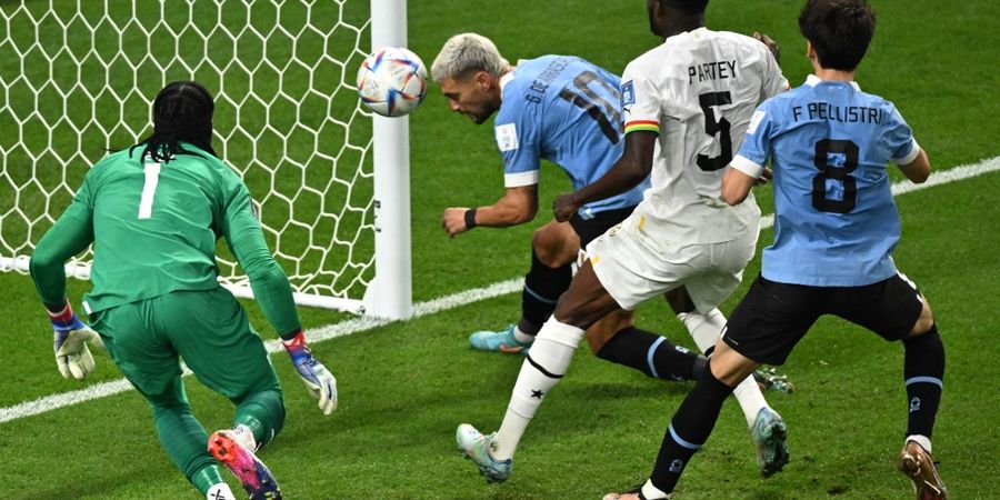 Hasil Babak I - Diwarnai Ghana Gagal Penalti, Uruguay Unggul 2-0 Berkat Brace Pemain Nomor 10