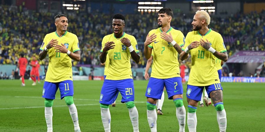 Hasil Piala Dunia 2022 - Neymar Selevel Pele dan Ronaldo, Brasil Pesta Gol 4-1 dan Paksa Korea Selatan Susul Jepang Pulang