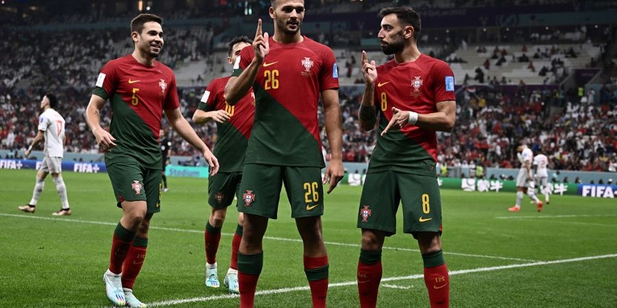 Hasil Piala Dunia 2022 - Cristiano Ronaldo Cuma Main 17 Menit, Portugal Pesta Gol 6-1 atas Swiss berkat Hat-trick Goncalo Ramos