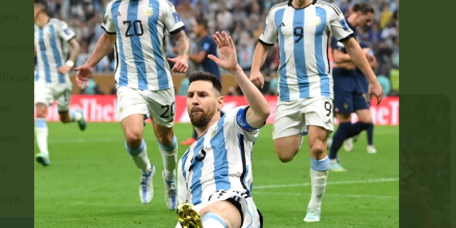 Hasil Babak I - Selangkah Lagi Argentina Amankan Gelar Juara Piala Dunia 2022 Berkat Duet Messi-Di Maria