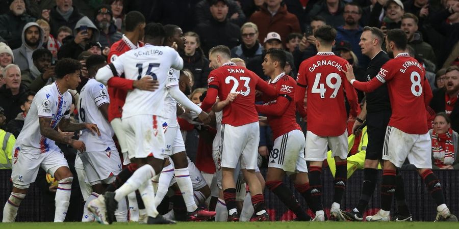 Hasil Liga Inggris - Diwarnai Cekcok dan Kartu Merah Casemiro, Man United Sukses Atasi Perlawanan Sengit Crystal Palace