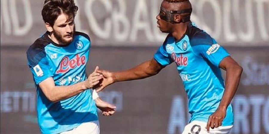 Hasil Liga Italia - Napoli Melesat Tak Terkejar, Spezia Jadi Korban Keganasan Duo Osimhen-Kvaratskhelia