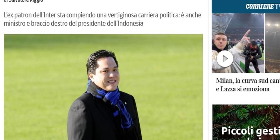 Terpilihnya Erick Thohir Jadi Ketum PSSI Disorot Media Top Italia