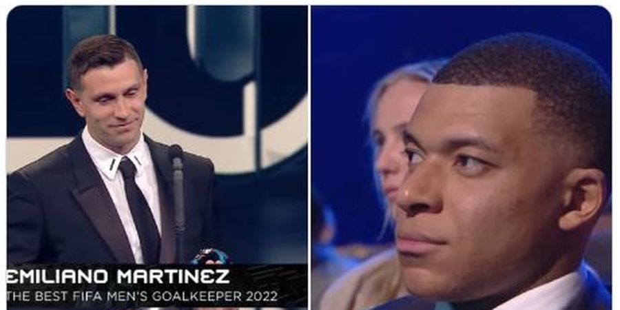 Ekspresi Bete Kylian Mbappe saat Lihat Emiliano Martinez Terima Penghargaan Kiper Terbaik FIFA 2022
