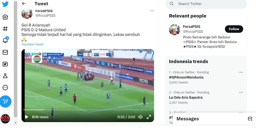 Insiden Gol Ricky Ariansyah Nyaris Berujung Maut Pemain Madura United vs PSIS Semarang