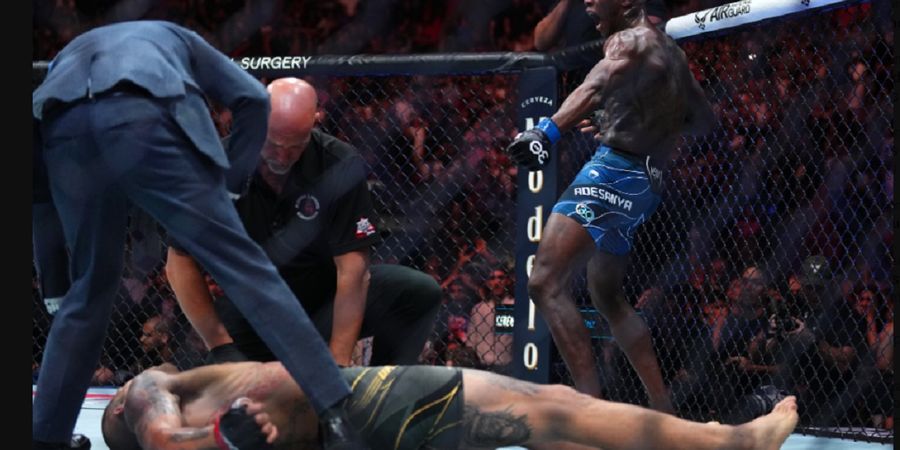 UFC 287 - Masa Bodoh Pereira Sudah Terkapar, Adesanya Puas Tuntaskan Dendam