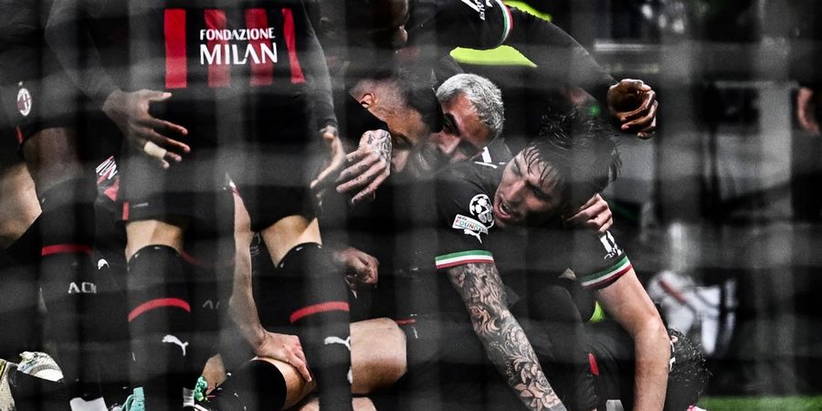 Hasil Liga Champions - Selebrasi Saling Tumpuk, AC Milan Pesta karena Gol Pemain Langka