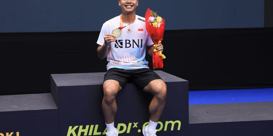 Final Kejuaraan Asia 2023 - Musuh Bingung, Anthony Ginting Full Senyum