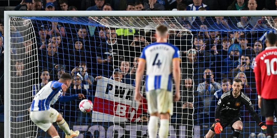 Hasil Liga Inggris - Gol Penalti Menit 99 Kompatriot Lionel Messi Buat Man United Hancur di Kandang Brighton