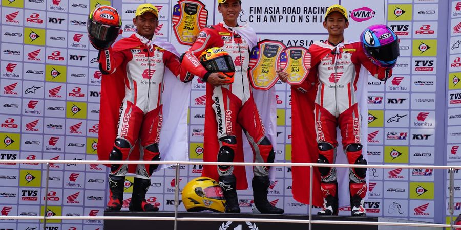 ARRC 2023 - Pembalap Astra Honda Kembali Kuasai Podium, Indonesia Raya Berkumandang