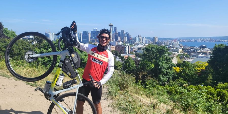 Pesepeda Nasional Dzaki Wardana Berjuang Taklukkan Trans AM Bike Race di Amerika Serikat