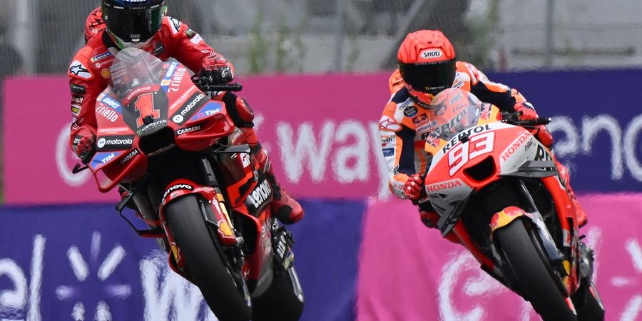 Hasil Sprint MotoGP Italia 2023 - Bagnaia Menang, Marquez Bersaudara Merana karena Kena Senggol
