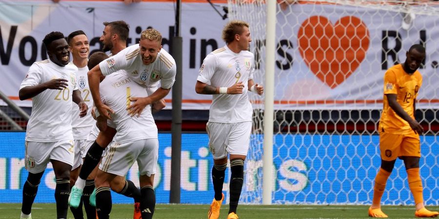 Hasil UEFA Nations League - Menangi Drama 5 Gol Lawan Belanda, Italia Paling Hobi Peringkat Tiga