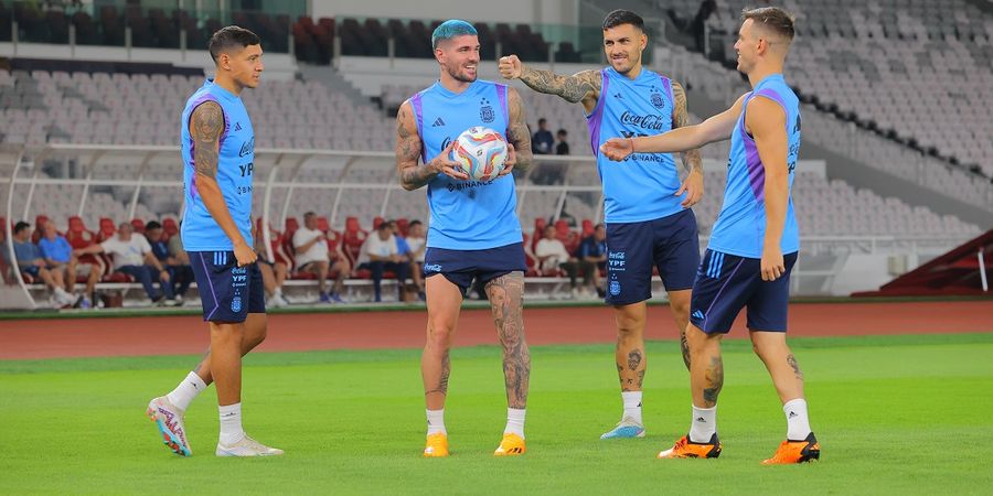 Leandro Paredes Cetak Gol Berkelas dalam Sesi Latihan Argentina di GBK, Netizen: Jangan Terlalu Serius