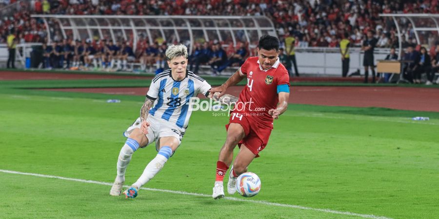 Indonesia Vs Argentina - Main Setengah Jam, Alejandro Garnacho Jadi Bulan-bulanan Asnawi dan Marselino