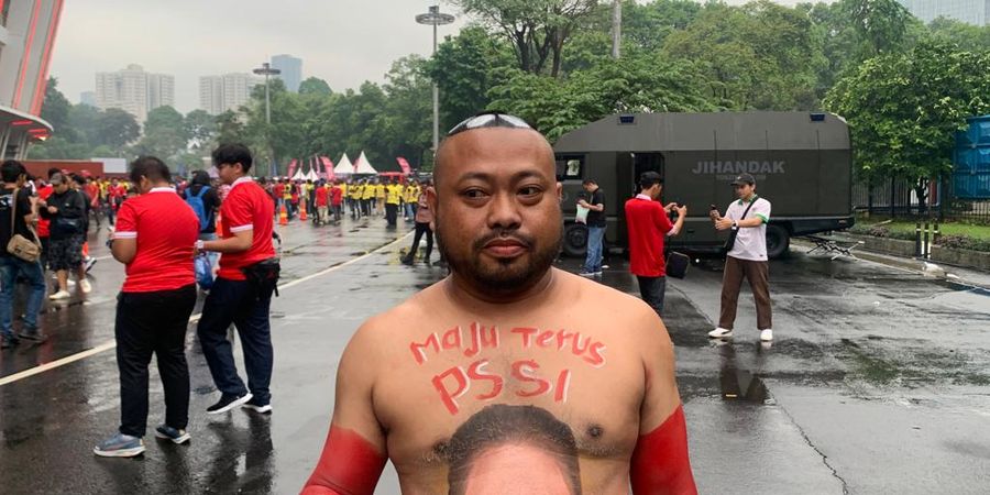Habiskan 4 Juta, Suporter Timnas Indonesia Datang dalam Laga Kontra Argentina dengan Penuh Lukisan di Badannya