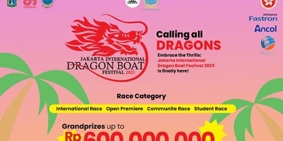 Kini Diikuti 12 Tim Mancanegara, Jakarta International Dragon Boat Festival 2023 Digelar