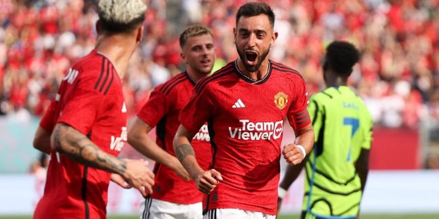 Hasil Laga Uji Coba - Debut Bruno Fernandes sebagai Kapten Baru Berjalan Sempurna, Man United Permalukan Arsenal di Amerika Serikat