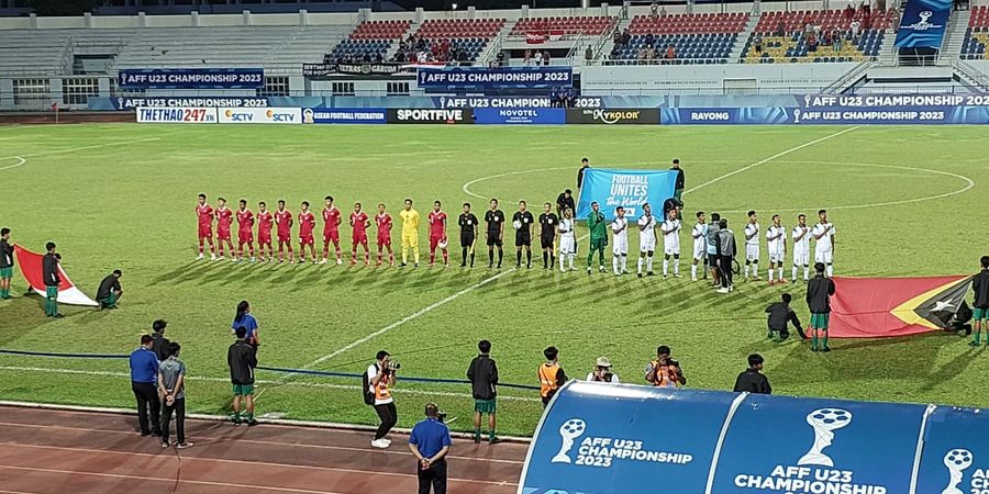 Hasil Piala AFF U-23 2023 -  Sundulan Tajam Ramadhan Sananta Bawa Timnas U-23 Indonesia Unggul atas Timor Leste di Babak Pertama