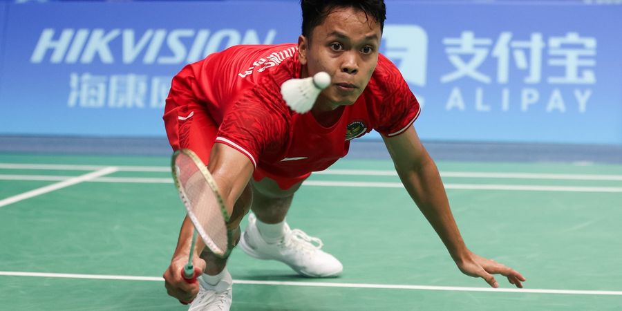 Hasil Bulu Tangkis Asian Games 2022 - Anthony Ginting Tumbang, Harapan Indonesia Raih Medali Makin Tipis