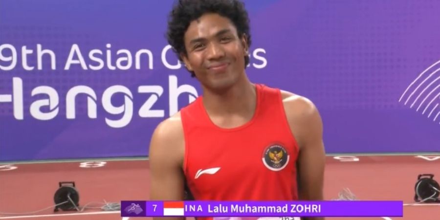 Hasil Asian Games 2022 - 10,12 Detik Lalu Muhammad Zohri Melesat ke Final, Tercepat di Heat 1