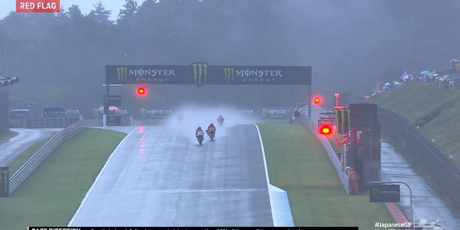 Hasil MotoGP Jepang 2023 - Balapan Dihentikan karena Hujan, Marc Marquez Akhirnya Podium Lagi Setelah 1 Tahun