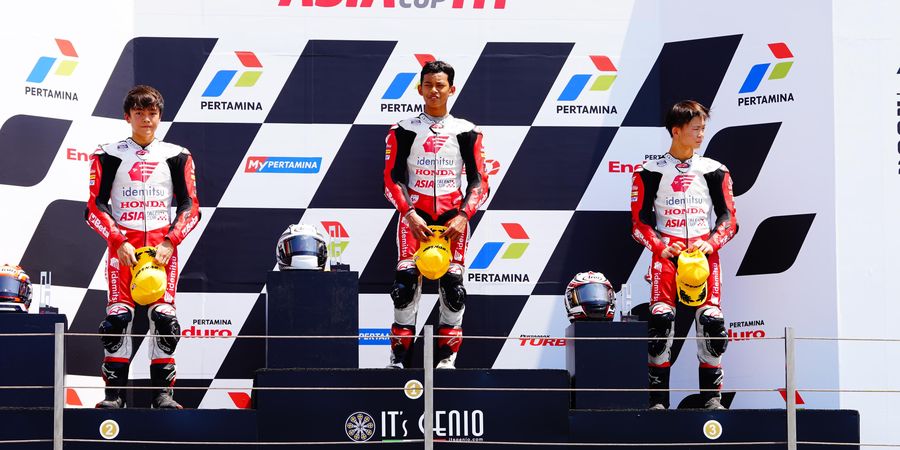 Asia Talent Cup 2023 - Pembalap Muda Indonesia, Veda Ega Pratama, Penuhi Misi Double Winner di Mandalika