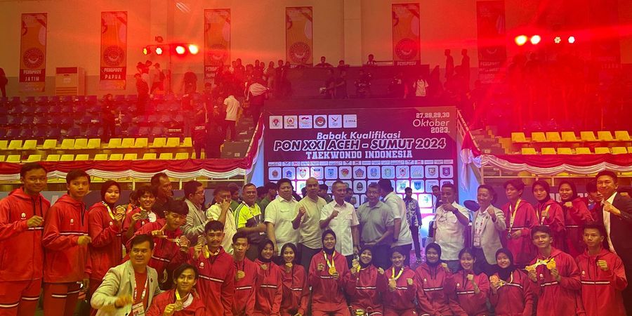 Babak Kualifikasi PON XXI Taekwondo Rampung, Jawa Barat Keluar Sebagai Juara Umum