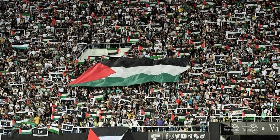 Solidaritas di Atas Rivalitas, Suporter Dua Klub Malaysia Kompak Kibarkan Bendera Palestina