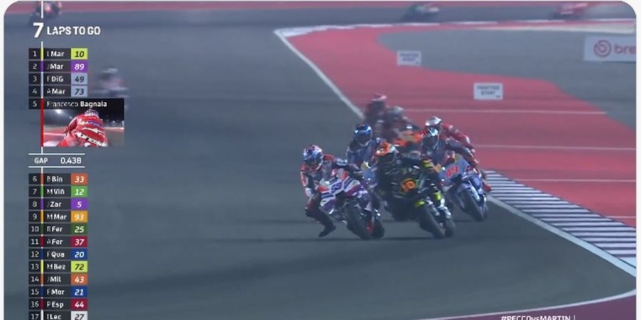 Hasil Sprint Race MotoGP Qatar 2023 - Espargaro Sial Usai Sempat Pukul Murid Rossi di FP2 hingga Beda Nasib Bagnaia-Martin