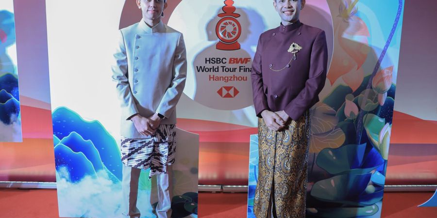 Kisah Fajar/Rian Janjian Gunakan Beskap, tapi Bertukar Budaya Saat Gala Dinner BWF World Tour Finals 2023