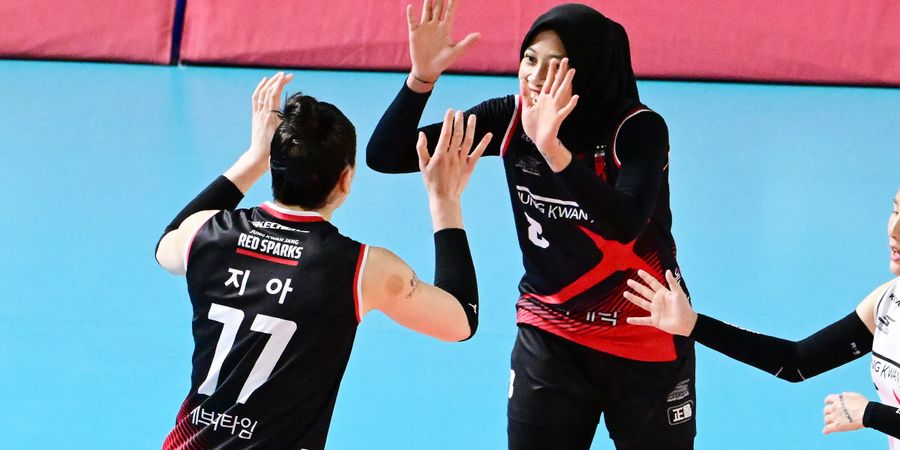 Liga Voli Korea - Momen Gia Ketuluaran Megawati di Laga Terakhir, Tembak Libero IBK Altos Sampai Ambruk Ngelus Hidung