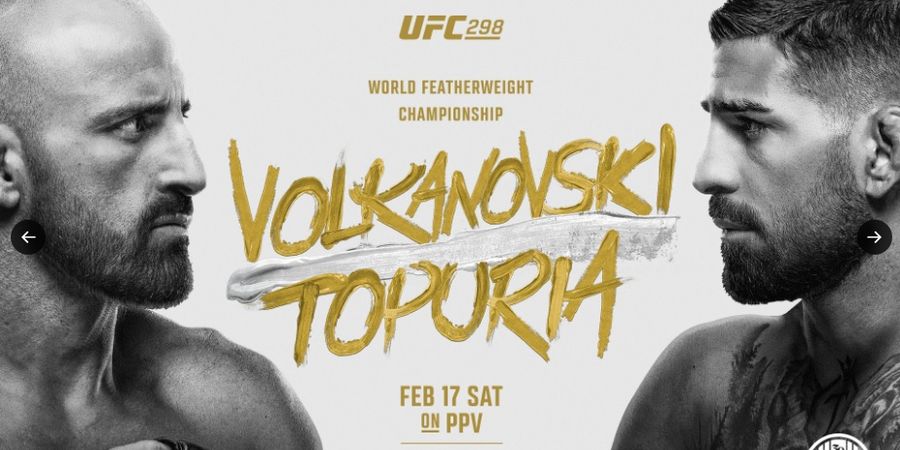 Jadwal UFC 298 - Disiarkan Gratis, Alexander Volkanovski Pastikan Penantang Gelar yang Kurang Ajar Hancur