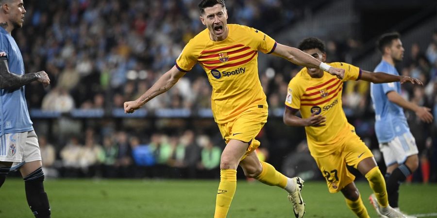 Hasil Liga Spanyol - Penalti Lewandowski Diulang, Barcelona Bekuk Celta Vigo