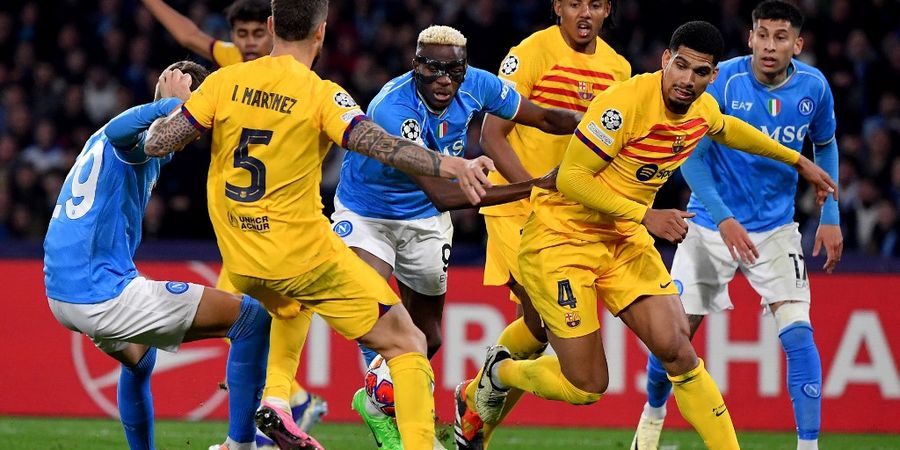 Hasil Liga Champions - Napoli Vs Barcelona Sama Kuat, Gol Robert Lewandowski Dibalas Victor Osimhen