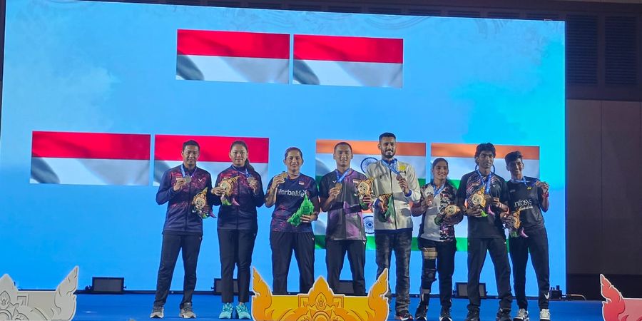 Indonesia Bawa Pulang 3 Gelar Juara Dunia Para-Bulu Tangkis dari Thailand