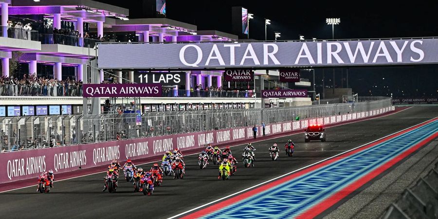 Hasil MotoGP Qatar 2024 - Marc Marquez Rasakan Kegilaan Bocah Rookie, Bagnaia Solid Menangi Balapan Pertama