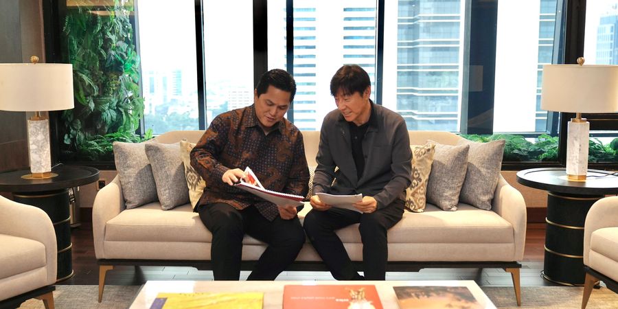 Usai Santap Makanan Khas Korea Selatan, Erick Thohir Pastikan Shin Tae-yong Bertahan hingga 2027