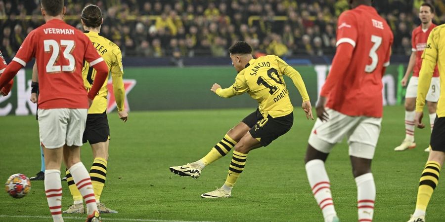Hasil Liga Champions - Disia-siakan Man United, Gol Cantik Jadon Sancho Antar Dortmund ke Perempat Final