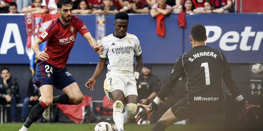 Hasil Liga Spanyol - Vinicius Junior Cetak Brace, Real Madrid Hajar Osasuna dalam Drama 6 Gol