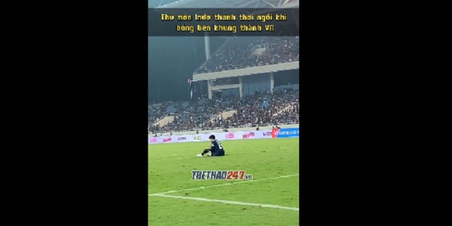 Sederhana tapi Bikin Fan Vietnam Marah, Momen Ernando Ari Duduk Santai di Depan Gawang