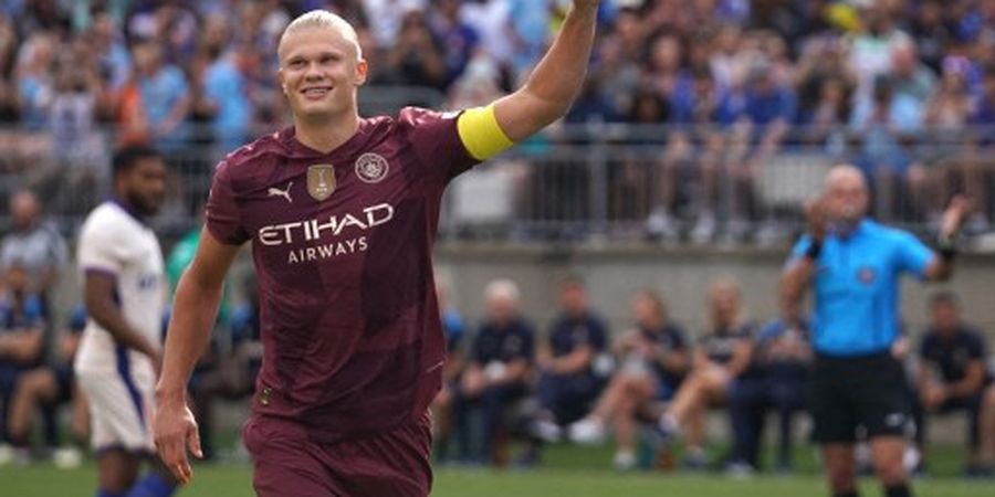 Hasil Uji Coba - Hattrick Erling Haaland Bikin Man City Hancurkan Chelsea, Paceklik Berakhir