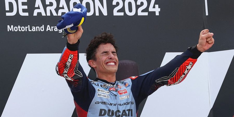 MotoGP Aragon 2024 - Kata-Kata Pertama Marc Marquez usai Akhiri Penantian 1043 Hari untuk Podium Tertinggi