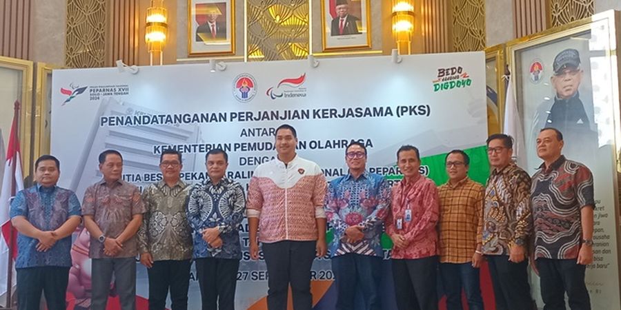 Menpora Dito Ariotedjo Jadi Saksi Penandatanganan PKS Bantuan Pemerintah untuk Peparnas 2024