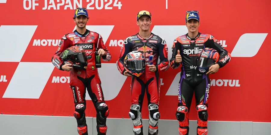 Starting Grid MotoGP Jepang 2024 - Bagnaia Lebih Aman di Depan, Marquez dan Martin di Belakang akibat Sial