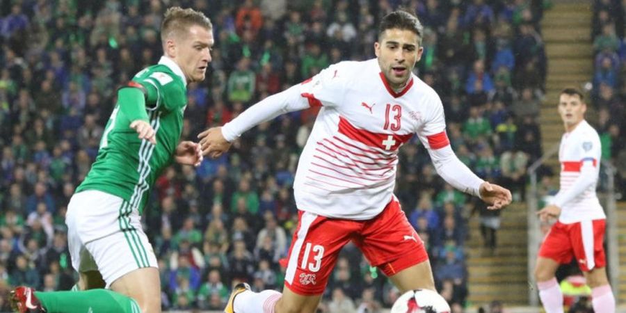 Hasil Play-off Piala Dunia 2018 - Penalti Kontroversial Menangkan Swiss atas Irlandia Utara