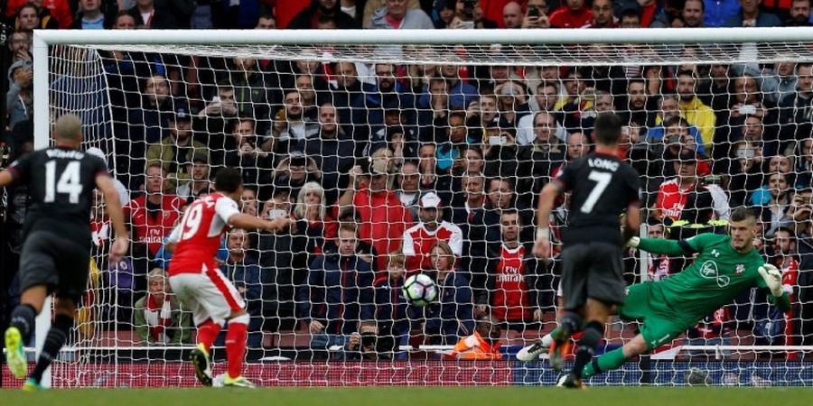 Penalti Cazorla pada Injury Time Bikin Arsenal Menang